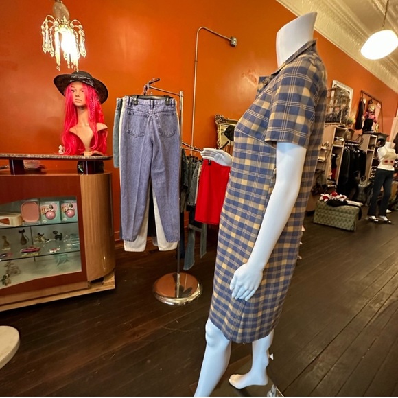 Vintage plaid western shirt dress Medium Women’s - Picture 6 of 6